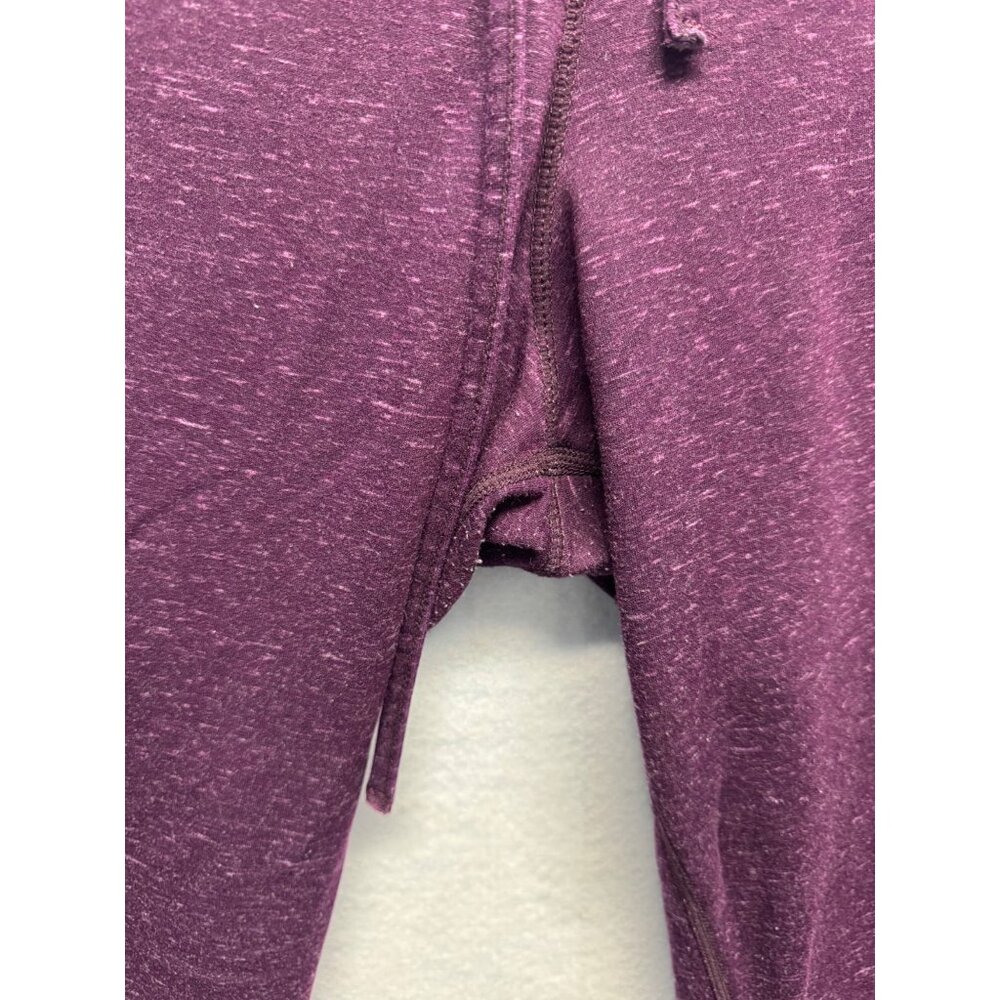 Womens Heathered Purple Jogger Pants Drawstring Waist Pockets Knit Loungewear - Picture 4 of 11
